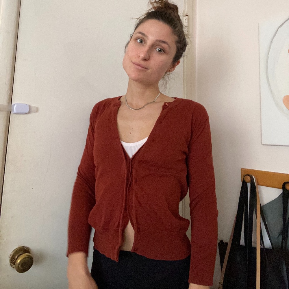 Jcrew rust red sweater